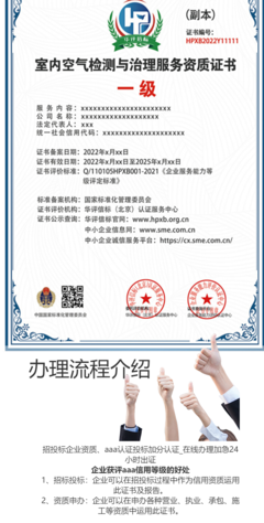 室內(nèi)環(huán)境監(jiān)測與治理資質(zhì)辦理 接業(yè)務必備